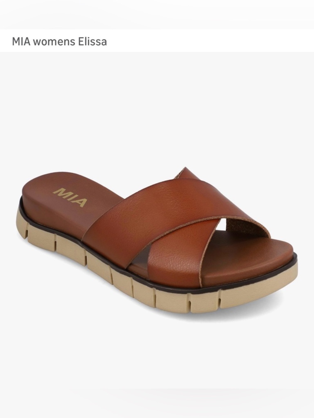 MIA Women's Elissa Crisscross Slide Sandal size 8 - Picture 2 of 10